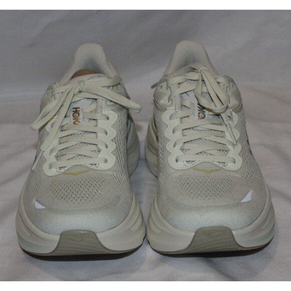 NIB Hoka One Women's Bondi 9 Running Athletic Sneakers TLSL WHITE GREEN D WIDE - Picture 8 of 9